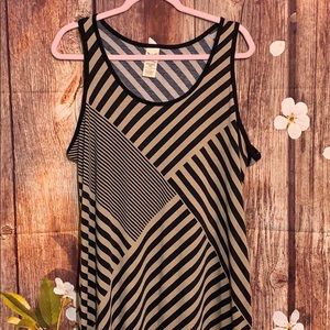 Striped Plus size Maxi dress
